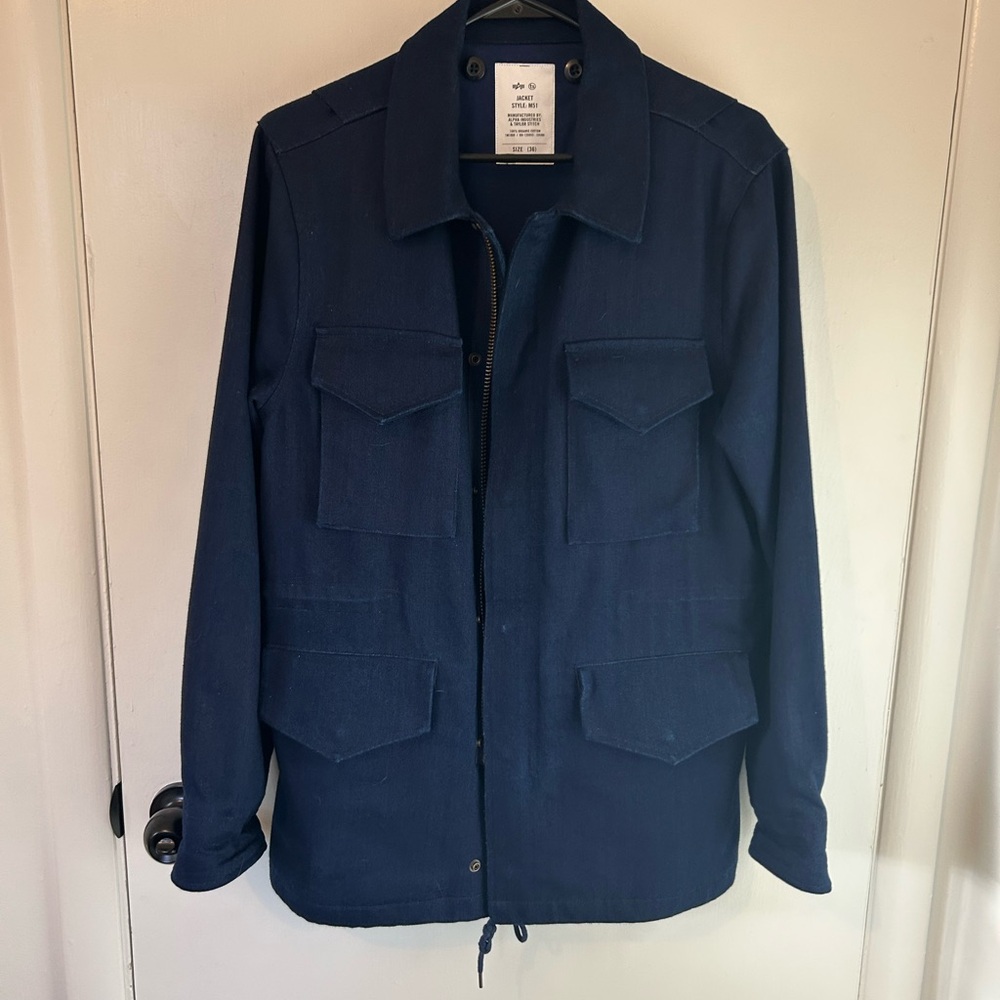 Taylor Stitch x Alpha Industries M-51 Military Field Jacket Indigo Cotton